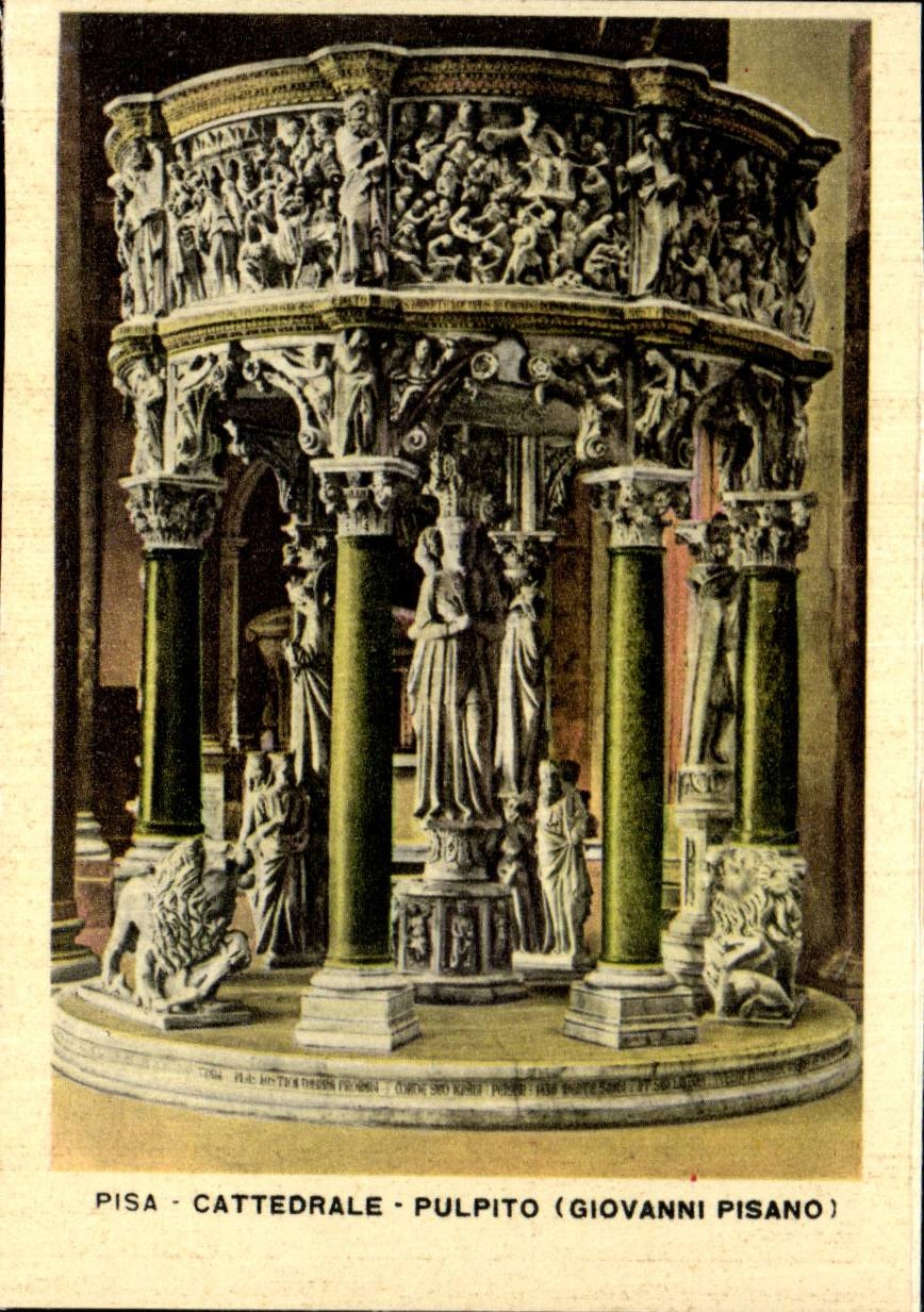 CPSM Italie Italia Pisa Cattedrale Pulpito Giovanni Pisano