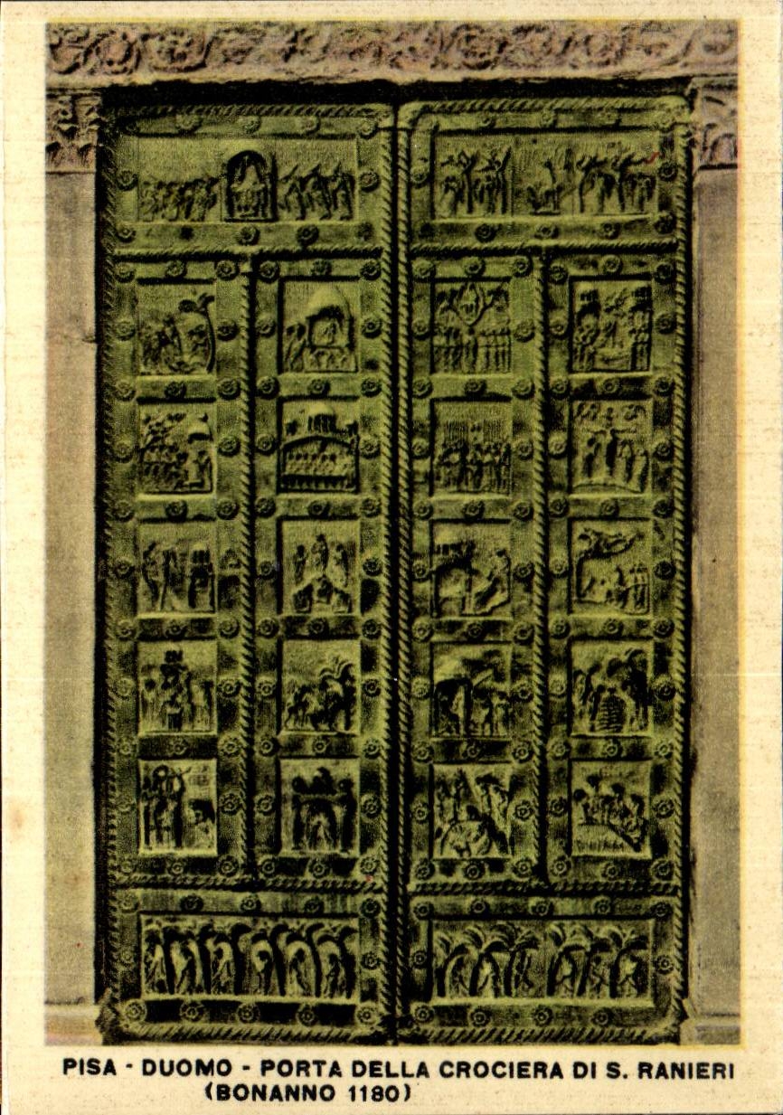 CPSM Italie Italia Pisa IDuomo Porta della Crcociera di S Ranieri