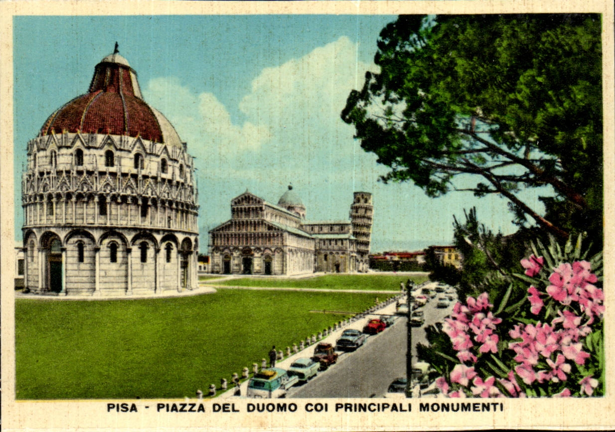 CPSM Italie Italia Pisa Piazza del Duomo coi principali Monumenti