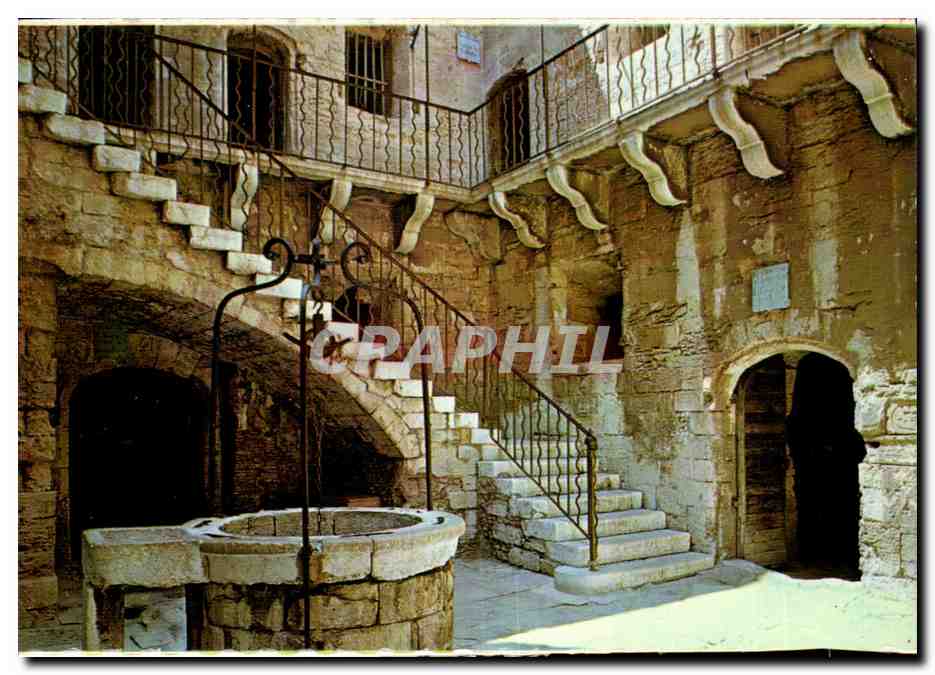 CPSM Maroc Marseille Chateau d'if Cour interieure et puits du chateau 