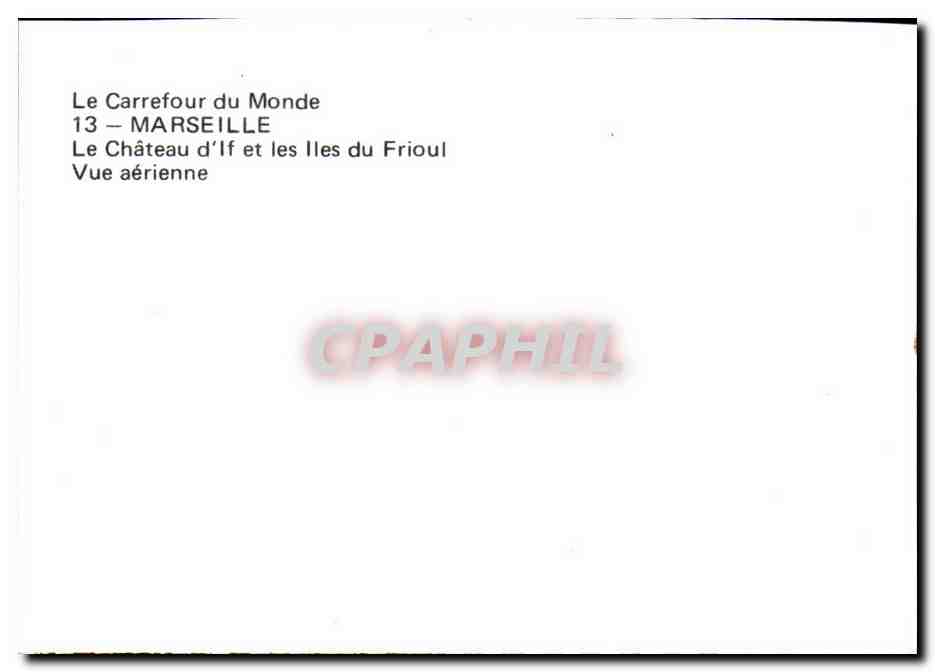 El Castillo de If y las Islas del Frioul — Vista aérea — Le Carrefour du Monde, 13 Marsella — Reverso