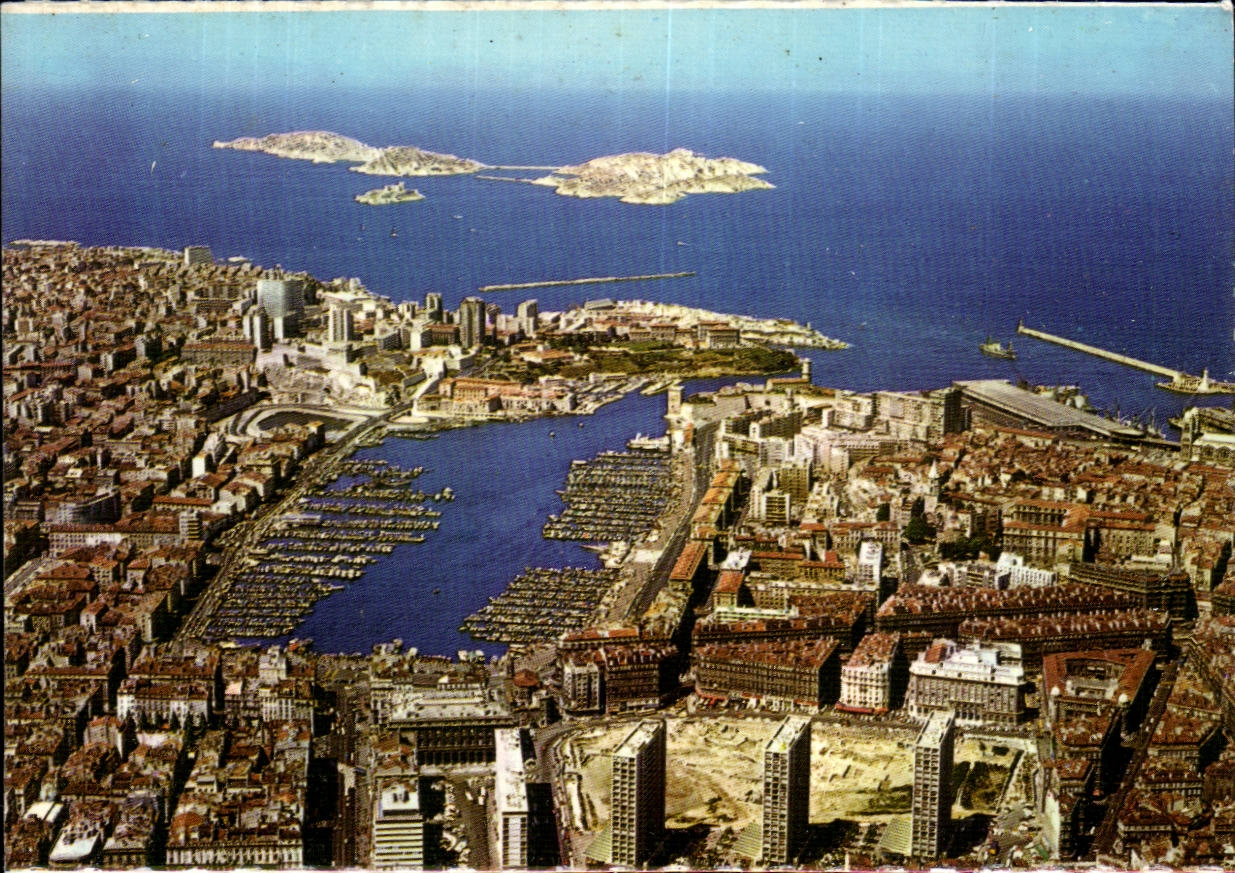 Marseille — Luchtfoto van de Oude Haven, het Kasteel van If en de Eilanden Frioul — 13