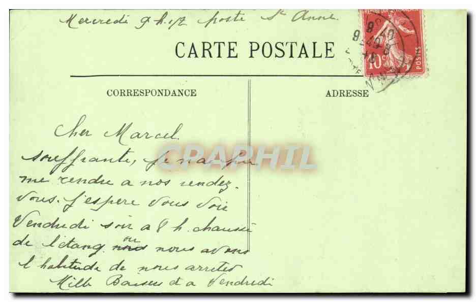 Paris CPA Pont Alexandre III — Verso
