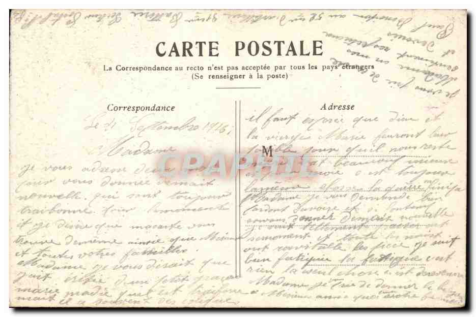 Paris CPA Pont Alexandre III — Verso