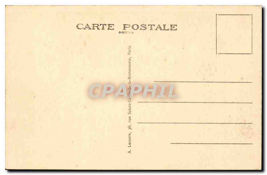 Paris CPA Le Trocadero vu sous la tour Eiffel — Rückseite
