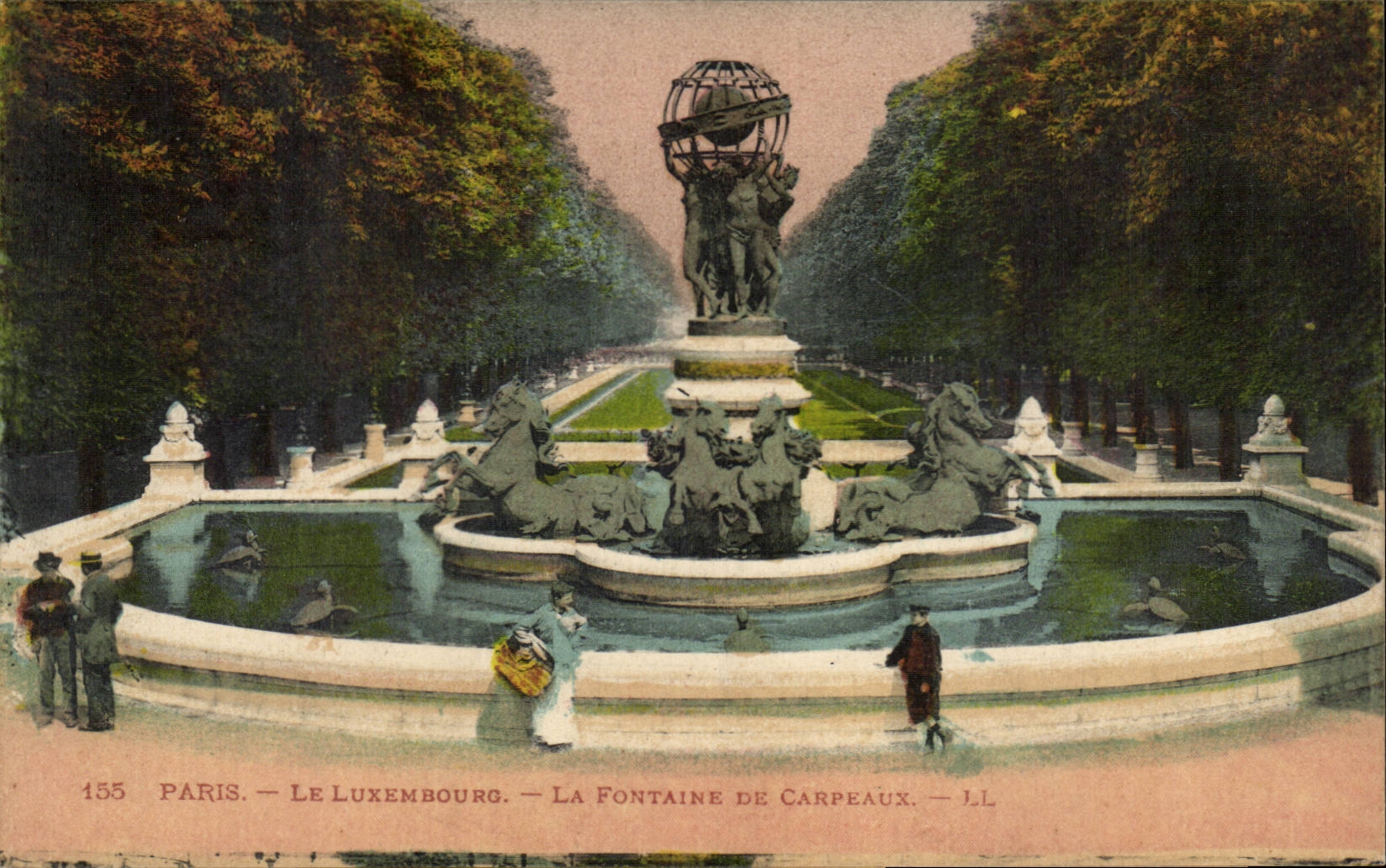 Paris CPA Le luxembourg La fontaine de carpeaux