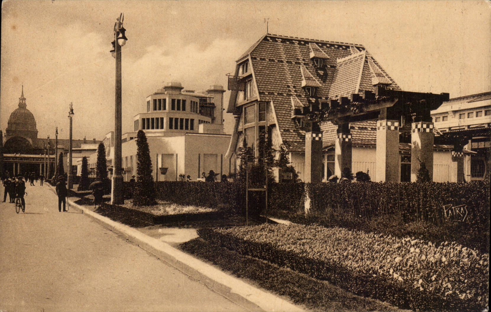 Paris CPA Exposition des Arts decoratifs Paris 1925 Pavillons de Mulhouse et St Etienne de Lyon 