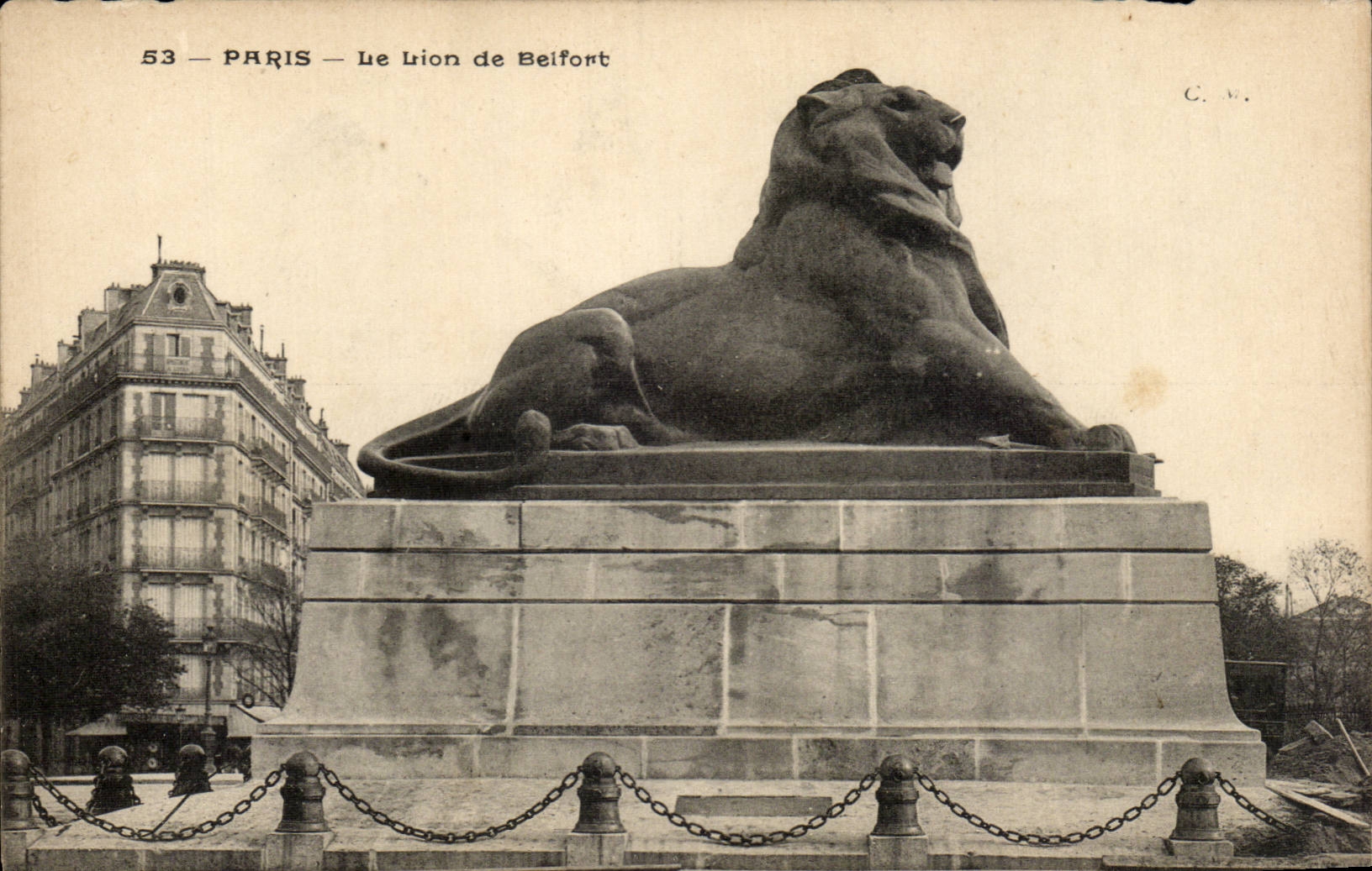 Paris CPA Le lion de Belfort