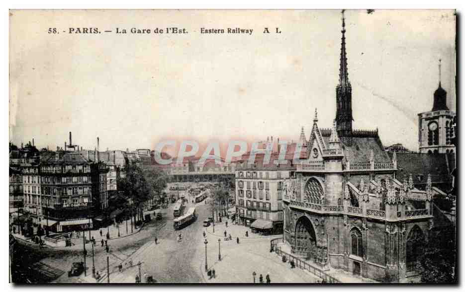 Paris CPA La gare de l'est 