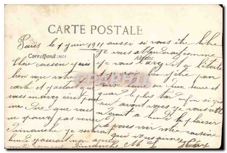 CPA Fantaisie Femme — Rückseite