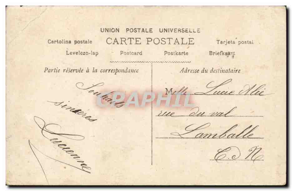 CPA Fantaisie Enfant Bonne fete — Verso