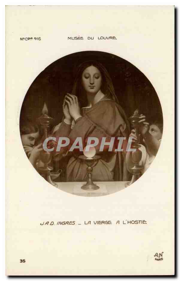 CPA Musee du Louvre Paris Ingres La vierge a l'hostie