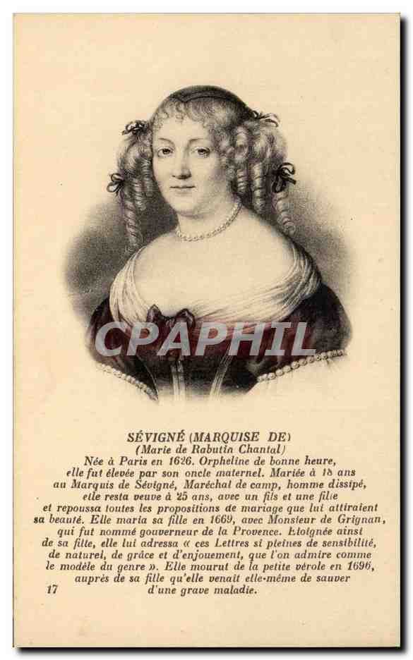 CPA Marquise de Sevigne Marie de Rabutin Chantal 1626 1696
