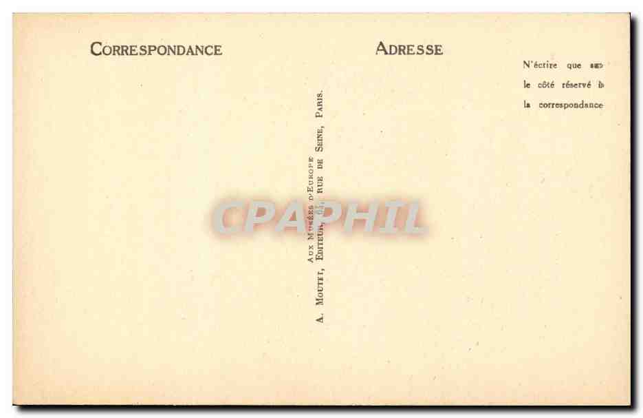 CPA Musee CArnavalet Paris Mignard Madame de Grignan — Verso