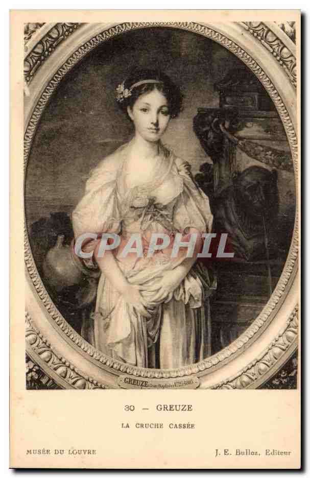 CPA Greuze La cruche cassee Musee du Louvre Paris