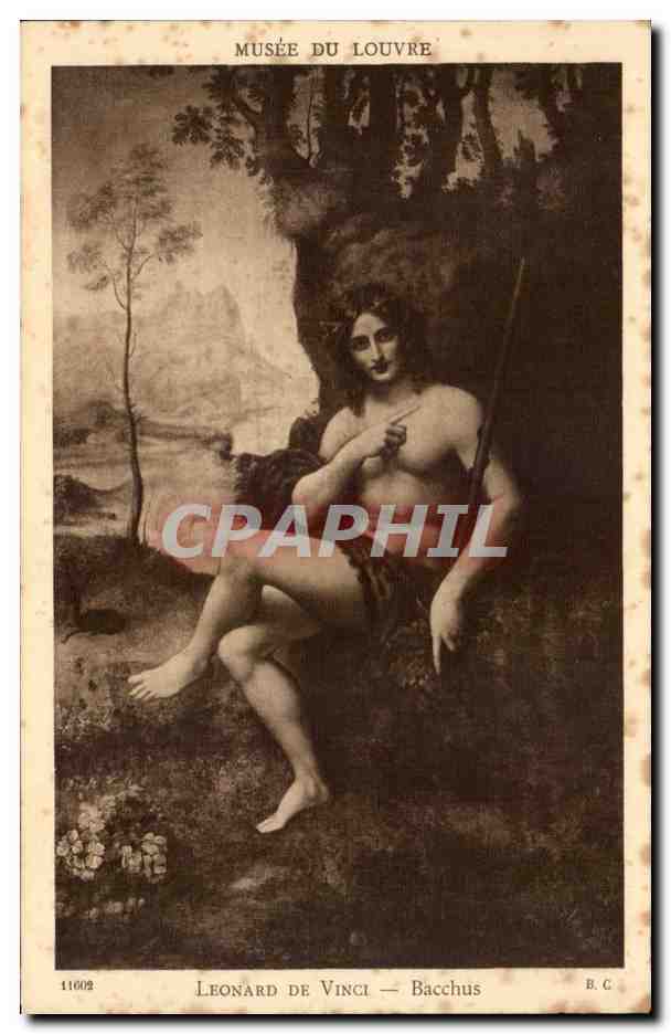 CPA Musee du Louvre paris Da Vinci Bacchus