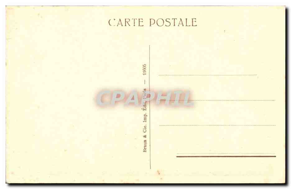 CPA Musee du Louvre paris Da Vinci La belle ferronniere — Verso