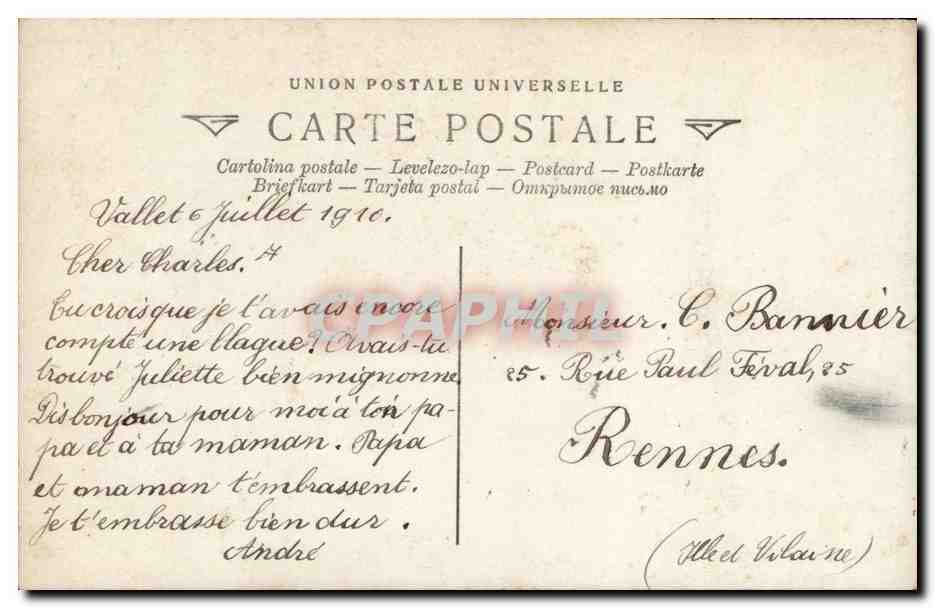 CPA Fantaisie Enfant — Verso