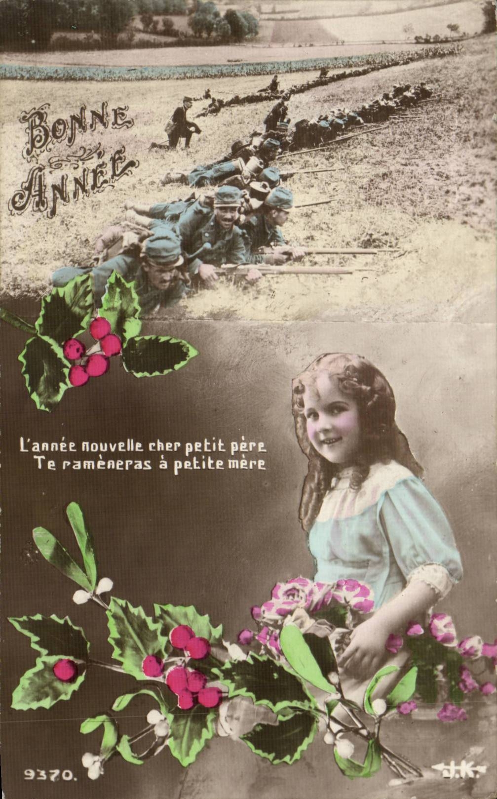 CPA Fantaisie Enfant Militaria Bonne annee