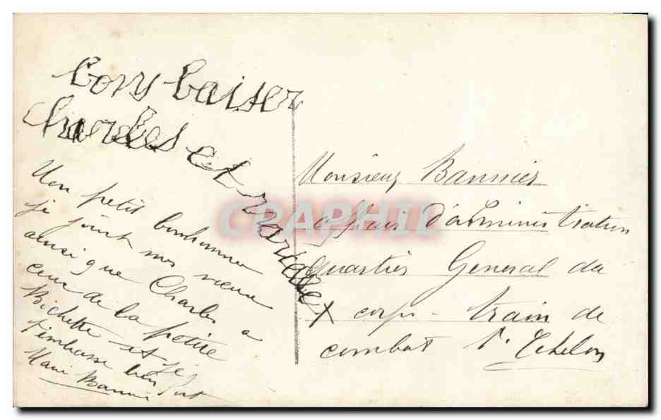 CPA Fantaisie Enfant Militaria Bonne annee — Rückseite