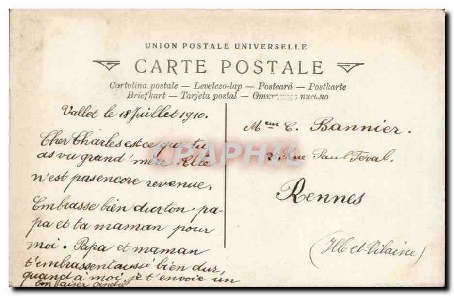 CPA FAntaisie Enfant  — Rückseite