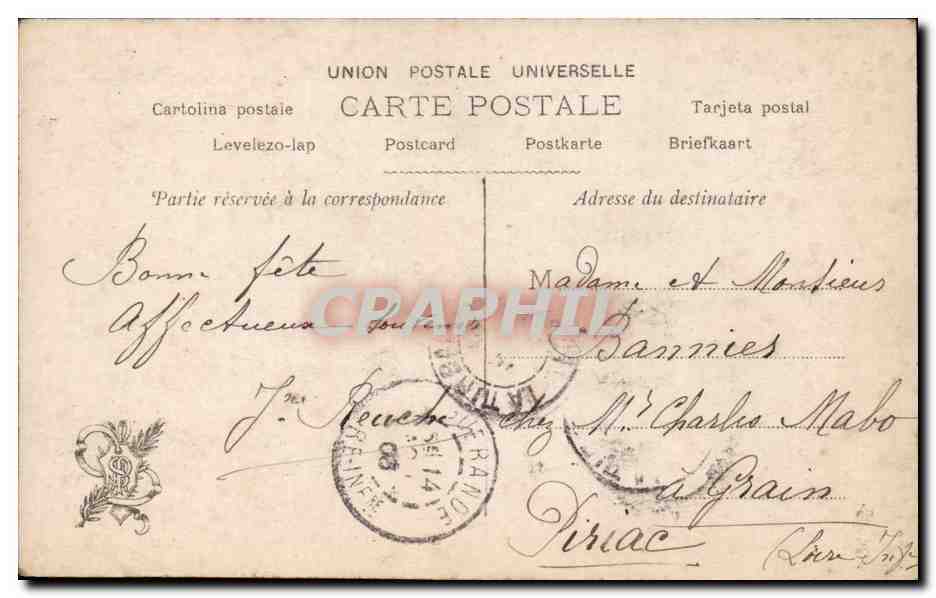 CPA FAntaisie Femme SAlon 1906 Etcheverry Les loups  — Rückseite