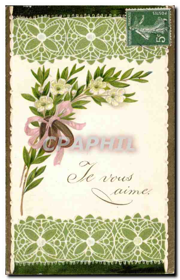 CPA FAntaisie Fleurs ( en relief )