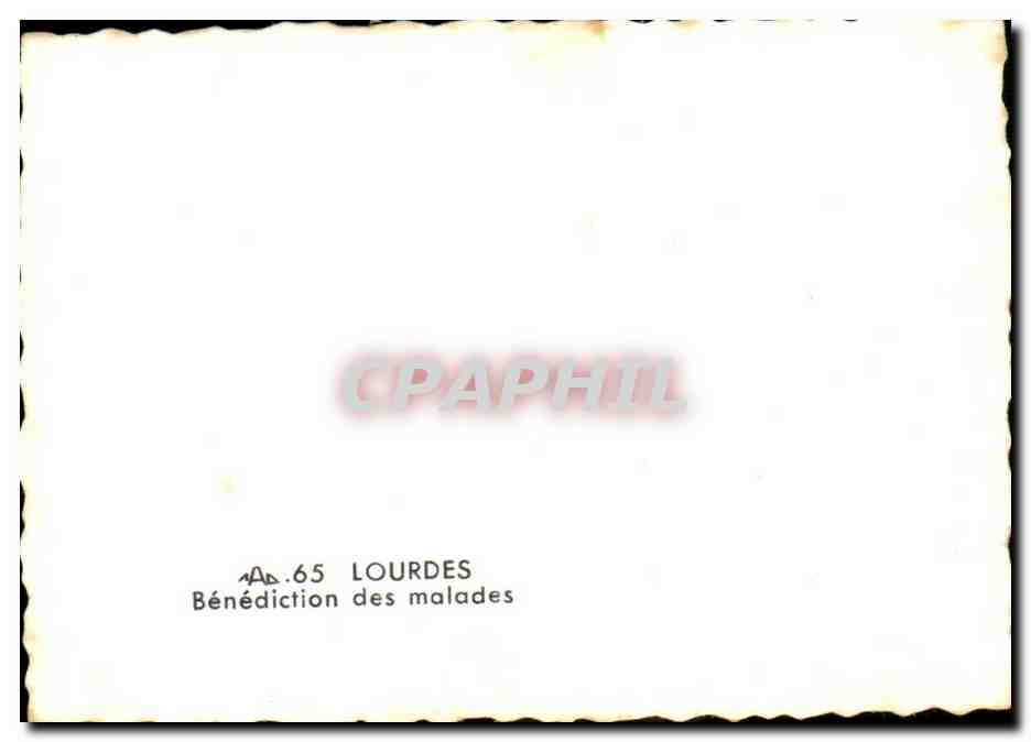 CPSM Lourdes Benediction des malades — Verso