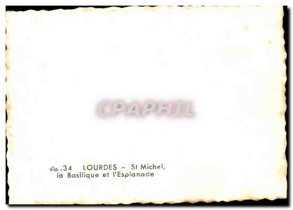 Lourdes — St Michel, la Basilique et l'Esplanade — CPAPHIL — Verso