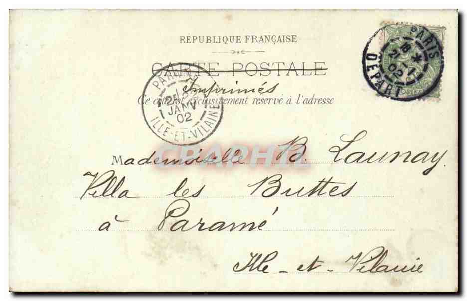 Paris CPA Le grand palais — Rückseite