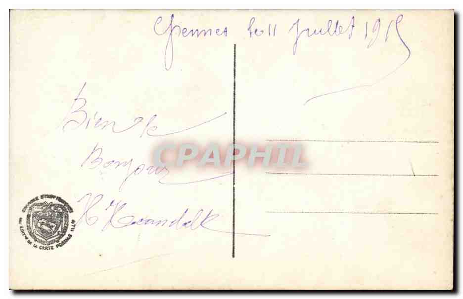 CPA Fantaisie Militaria Scout Messager du foyer — Rückseite
