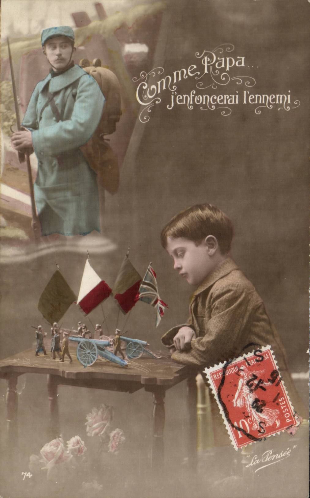 CPA Fantaisie Militaria Enfant 