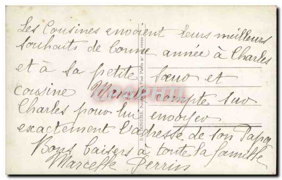 CPA Fantaisie Militaria Enfant  — Rückseite