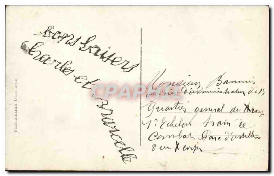 CPA Fantaisie Enfant Militaria  — Rückseite