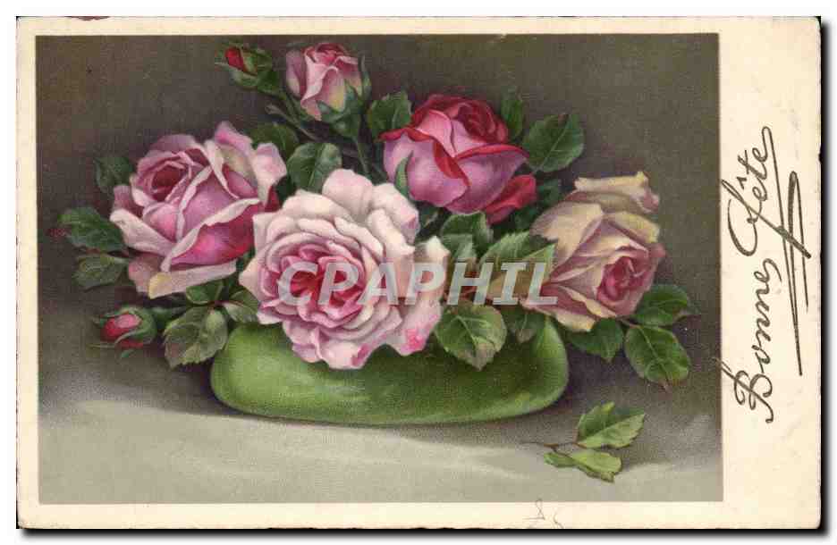 CPA Fantaisie Fleurs
