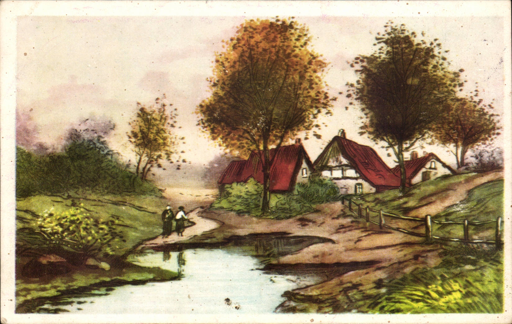 CPA Fantaisie Paysage 