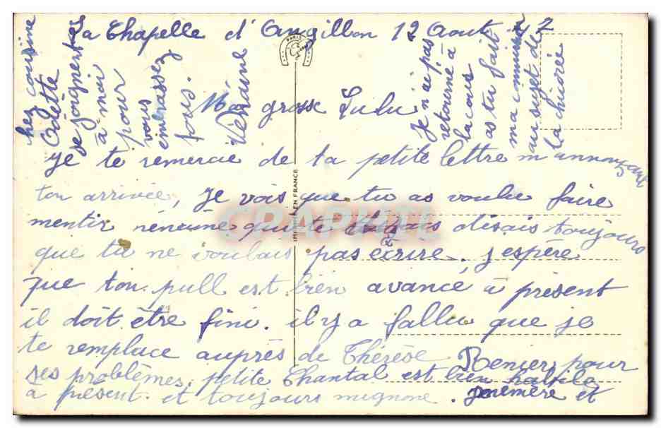 CPA Fantaisie Paysage  — Rückseite