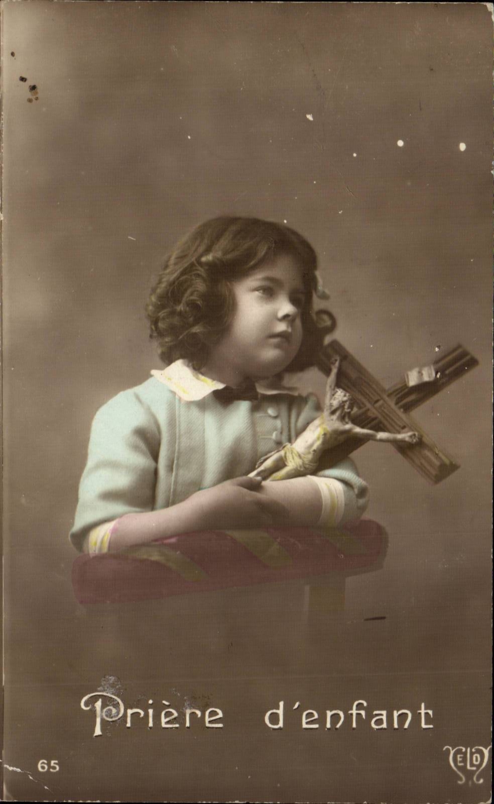CPA Fantaisie Enfant Priere