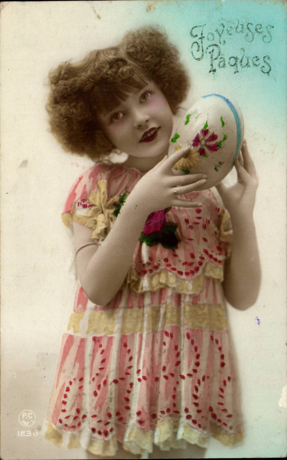 CPA Fantaisie Enfant Joyeuses Paques Easter