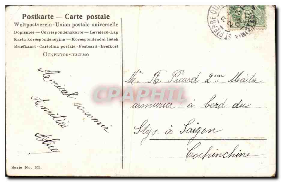 CPA Fantaisie Femme  — Rückseite