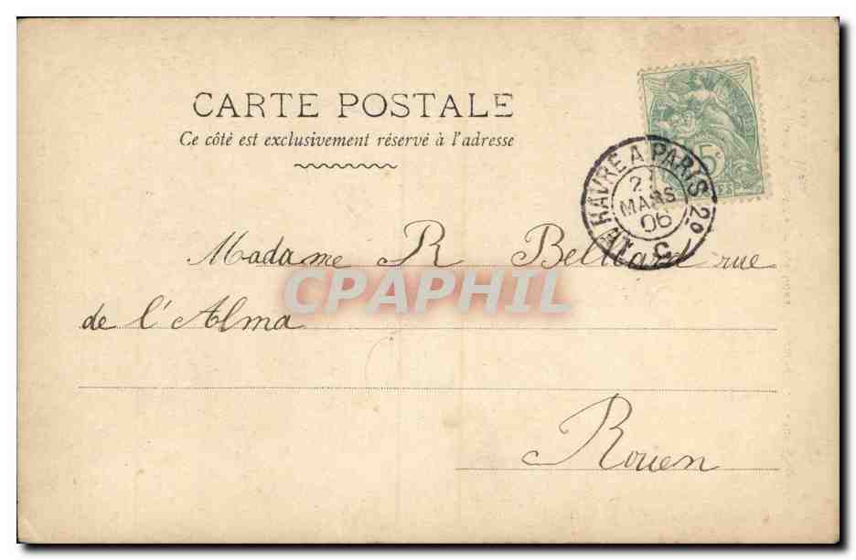 CPA Fantaisie Homme et enfant Garcon — Rückseite