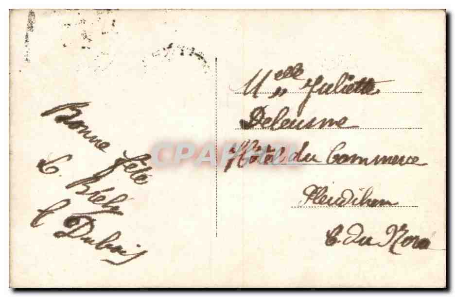Jeune femme avec des marguerites — photo de studio — Irisa, n° 3184 — Verso