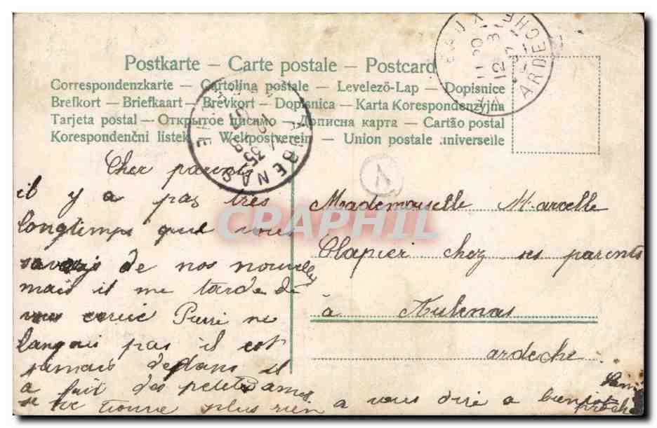 CPA Fantaisie Enfant Bonne fete — Rückseite