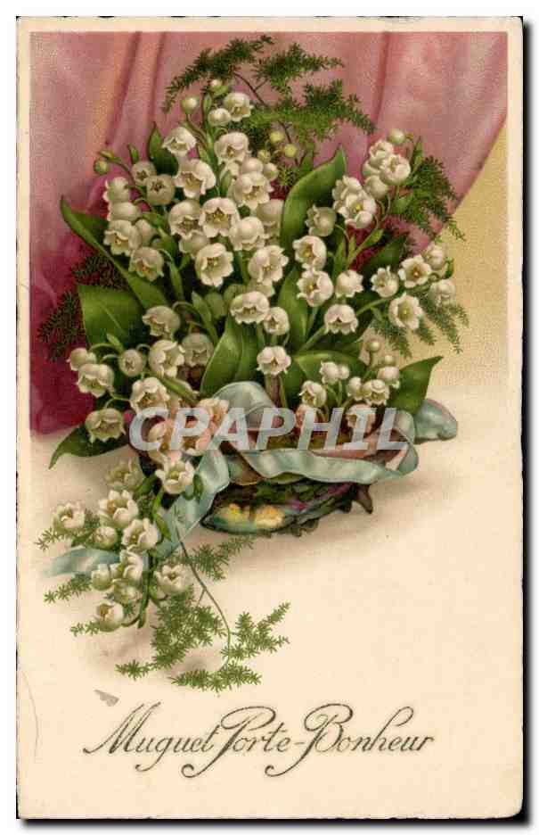 CPA Fantaisie Muguet Porte bonheur