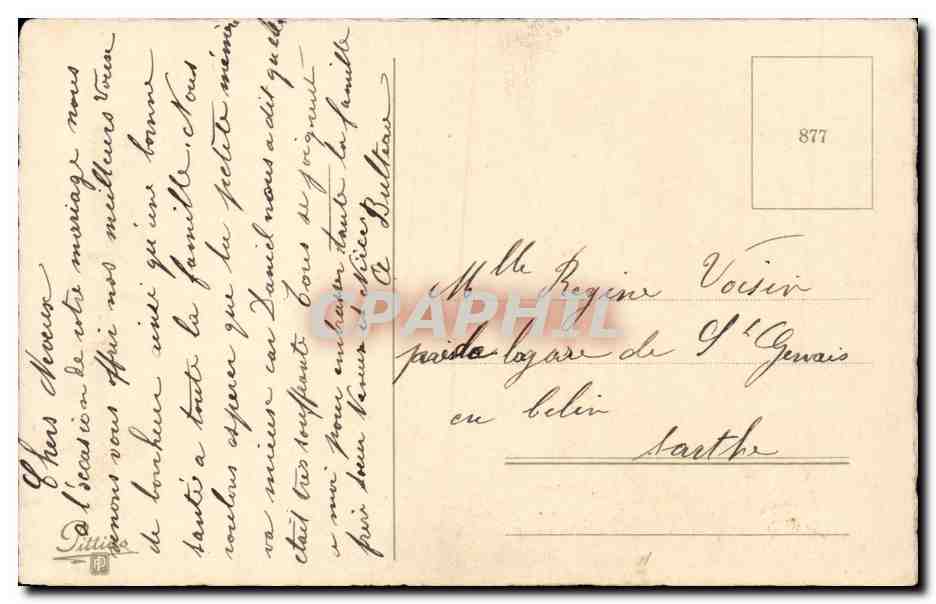 CPA Fantaisie Muguet Porte bonheur — Back