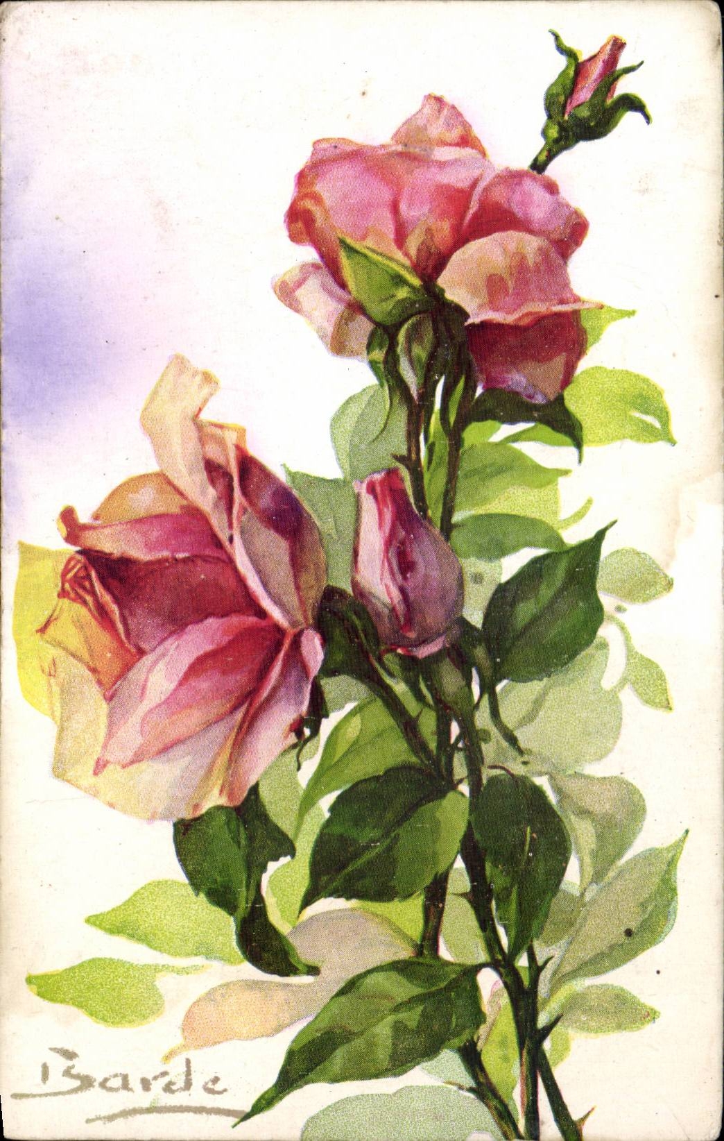 CPA Fantaisie Fleurs