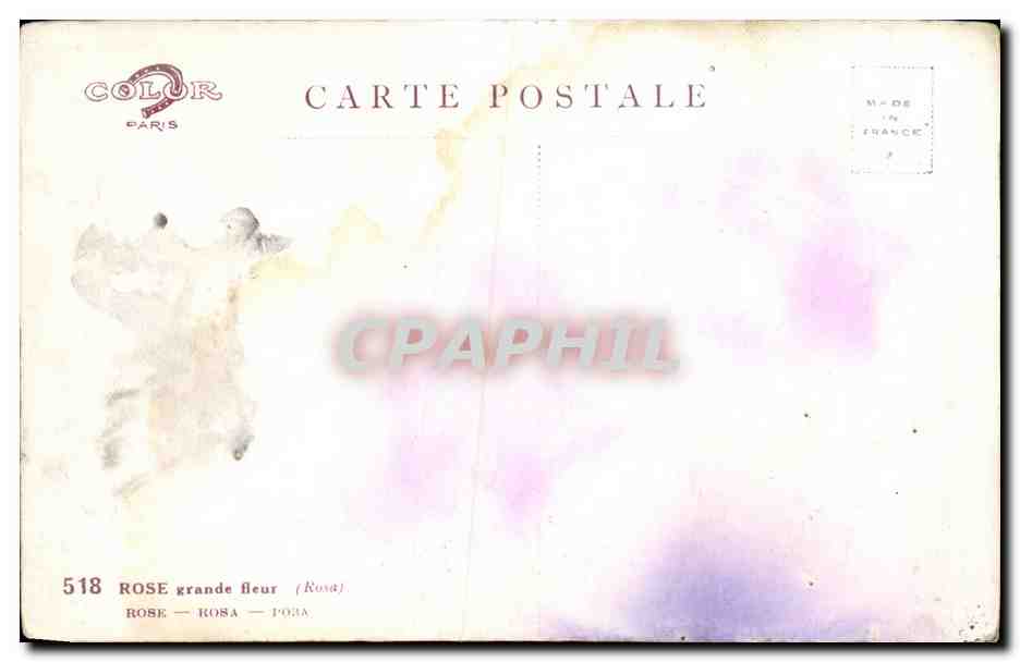 CPA Fantaisie Fleurs — Verso