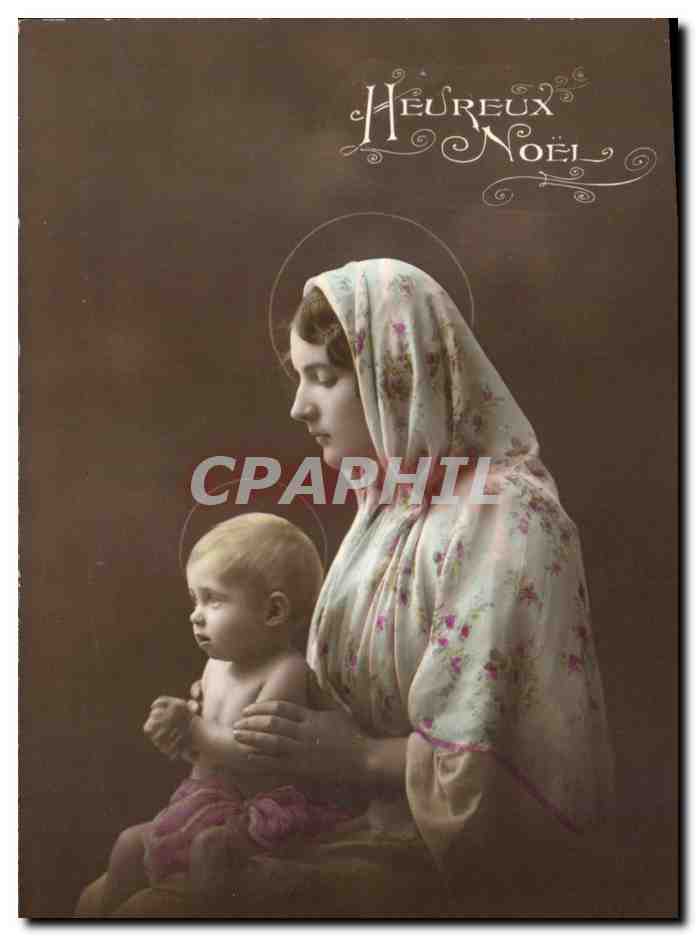Sainte Marie und das Kind Jesus — Frohe Weihnachten — A. Christophe, impr. Ralli - 85