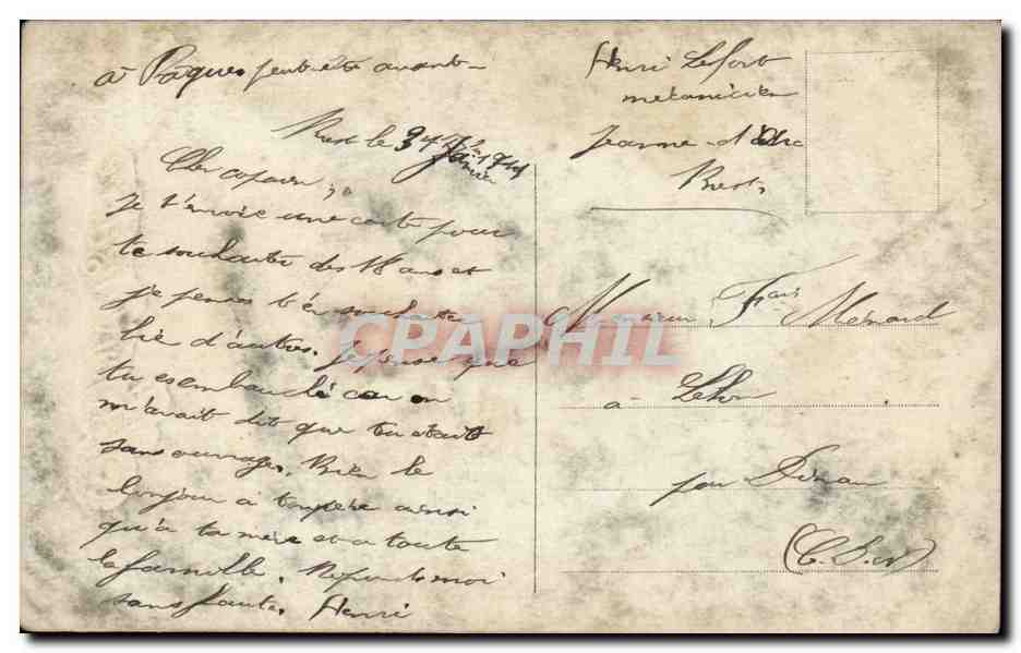 CPA Fantaisie Enfant — Rückseite