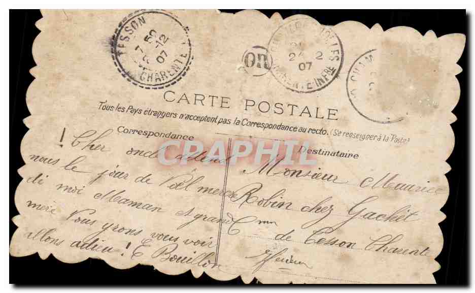 CPA Fantaisie Enfant ( en relief ) — Rückseite
